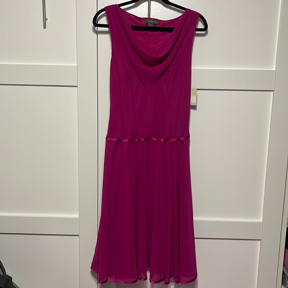 Beautiful magenta Liz Claiborne dress with cowl neck NWT